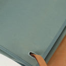 HERMES Her bag Zip GM Hand Bag Canvas Leather Blue Silver Auth BA8733SAM-40