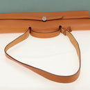 HERMES Her bag Zip GM Hand Bag Canvas Leather Blue Silver Auth BA8733SAM-8