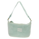 Miu Miu Shoulder Bag pile Turquoise Blue Gold Auth BA8734V-13