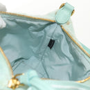 Miu Miu Shoulder Bag pile Turquoise Blue Gold Auth BA8734V-21