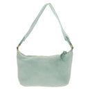 Miu Miu Shoulder Bag pile Turquoise Blue Gold Auth BA8734V-2