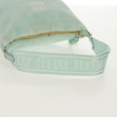 Miu Miu Shoulder Bag pile Turquoise Blue Gold Auth BA8734V-7