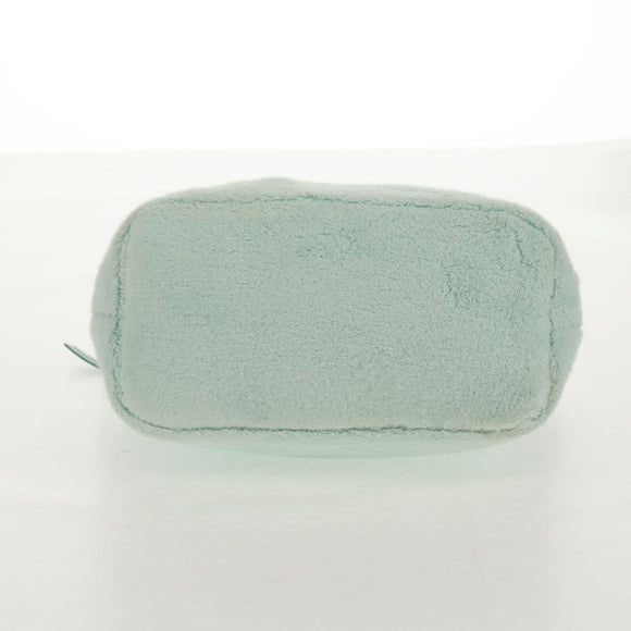 Miu Miu Shoulder Bag pile Turquoise Blue Gold Auth BA8734V