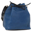 LOUIS VUITTON Epi Petit Noe Bag Bicolor Black Blue M44152 LV Auth BA8744-1