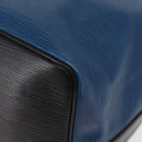 LOUIS VUITTON Epi Petit Noe Bag Bicolor Black Blue M44152 LV Auth BA8744-16