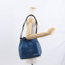 LOUIS VUITTON Epi Petit Noe Bag Bicolor Black Blue M44152 LV Auth BA8744-23