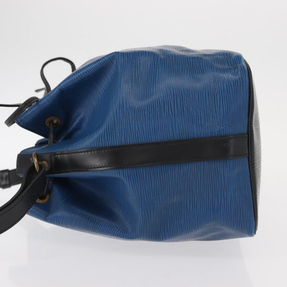 LOUIS VUITTON Epi Petit Noe Bag Bicolor Black Blue M44152 LV Auth BA8744