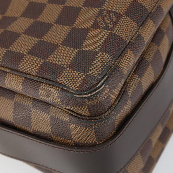 LOUIS VUITTON Damier Ebene Naviglio Shoulder Bag N45255 LV Auth BA8745