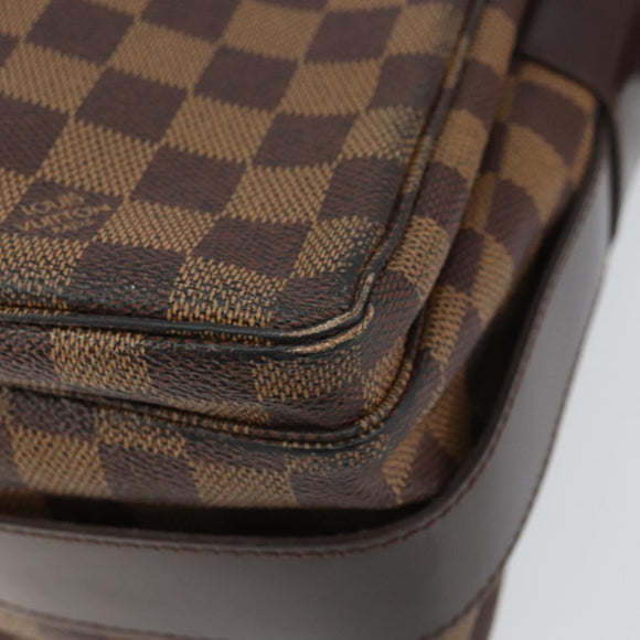 LOUIS VUITTON Damier Ebene Naviglio Shoulder Bag N45255 LV Auth BA8745