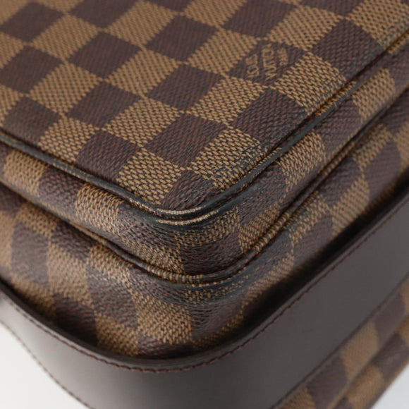 LOUIS VUITTON Damier Ebene Naviglio Umhängetasche N45255 LV Auth BA8745