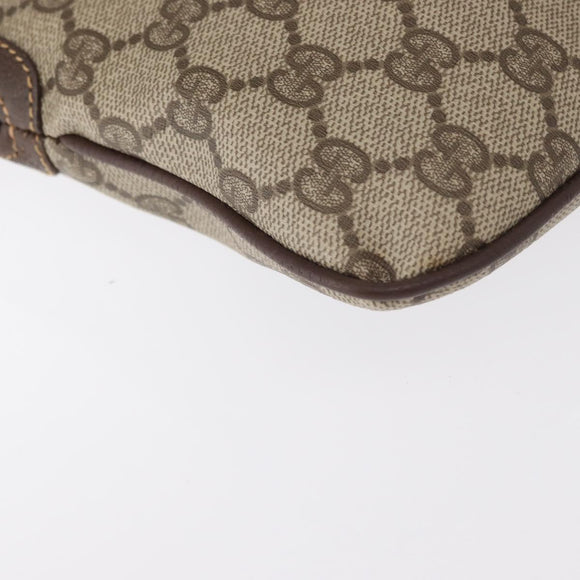 GUCCI GG Supreme Web Sherry Line Bag PVC Beige Gold 904 02 047 Auth BA8747