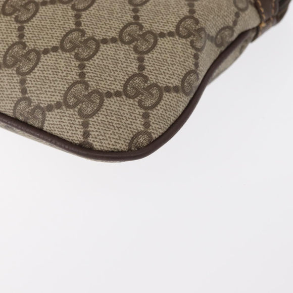 GUCCI GG Supreme Web Sherry Line Bag PVC Beige Gold 904 02 047 Auth BA8747