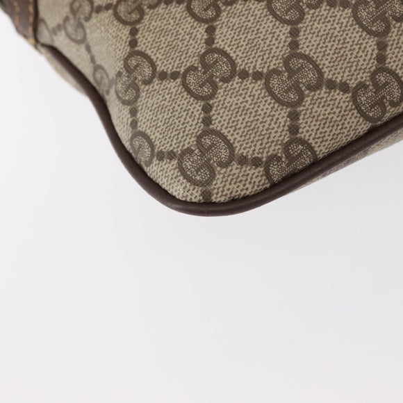 GUCCI GG Supreme Web Sherry Line Bag PVC Beige Gold 904 02 047 Auth BA8747