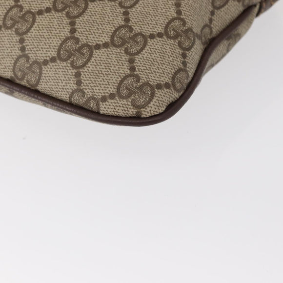 GUCCI GG Supreme Web Sherry Line Bag PVC Beige Gold 904 02 047 Auth BA8747