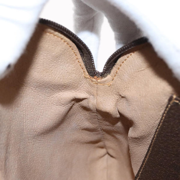 GUCCI GG Supreme Web Sherry Line Bag PVC Beige Gold 904 02 047 Auth BA8747