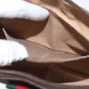 GUCCI GG Supreme Web Sherry Line Bag PVC Beige Gold 904 02 047 Auth BA8747-22