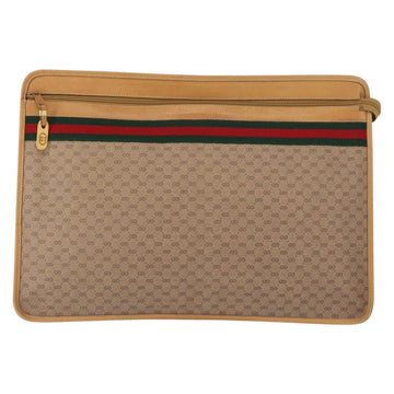 GUCCI Micro GG Supreme Web Sherry Line Bag PVC Beige 017 115 4126 Auth BA8748 - 0