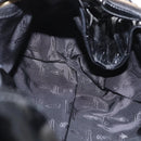 GUCCI Hand Bag Enamel Black Gold 197020 Auth BA8750-18