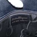 Salvatore Ferragamo Vala Tote Bag Leather Navy Gold Auth BA8751-12