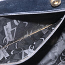 Salvatore Ferragamo Vala Tote Bag Leather Navy Gold Auth BA8751-11