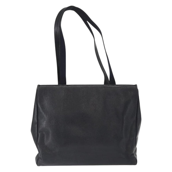 Salvatore Ferragamo Vala Tote Bag Leather Navy Gold Auth BA8751