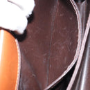 Salvatore Ferragamo Hand Bag Leather Brown Gold Auth BA8753-11