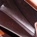 Salvatore Ferragamo Hand Bag Leather Brown Gold Auth BA8753-22