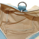 CHANEL Boston Bag Canvas Beige Silver CC Auth BA8755-24