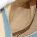 CHANEL Boston Bag Canvas Beige Silver CC Auth BA8755-27