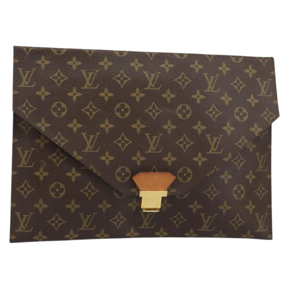 LOUIS VUITTON Monogram Posh Plate Briefcase M53522 LV Auth BA8758