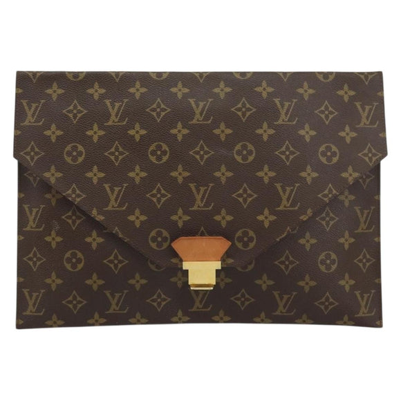 LOUIS VUITTON Monogram Posh Plate Briefcase M53522 LV Auth BA8758