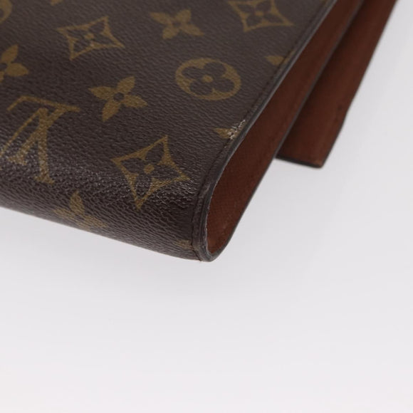 LOUIS VUITTON Monogram Porte Envelope Clutch Bag M51801 LV Auth BA8759