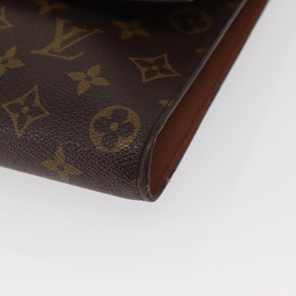 LOUIS VUITTON Monogram Porte Envelope Clutch Bag M51801 LV Auth BA8759