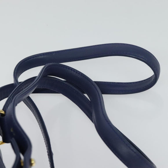 Christian Dior Backpack Leather Blue Auth BA875SAV