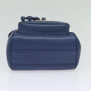 Christian Dior Backpack Leather Blue Auth BA875SAV-5