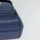 Christian Dior Backpack Leather Blue Auth BA875SAV-15
