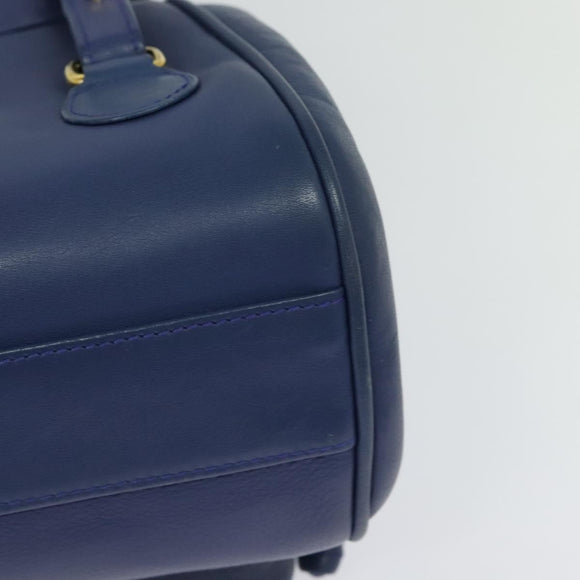 Christian Dior Backpack Leather Blue Auth BA875SAV