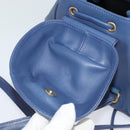 Christian Dior Backpack Leather Blue Auth BA875SAV-18