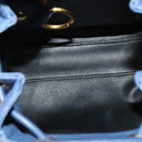 Christian Dior Backpack Leather Blue Auth BA875SAV-11