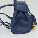 Christian Dior Backpack Leather Blue Auth BA875SAV-4
