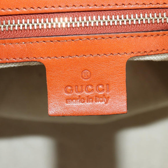 GUCCI GG Canvas Sherry Line Hand Bag 2way Beige Gold 269876 Auth BA8760