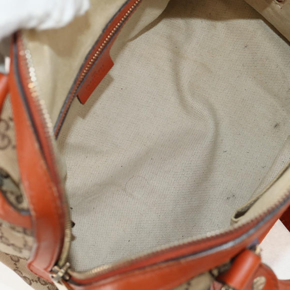 GUCCI GG Canvas Sherry Line Hand Bag 2way Beige Gold 269876 Auth BA8760