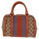 GUCCI GG Canvas Sherry Line Hand Bag 2way Beige Gold 269876 Auth BA8760-3