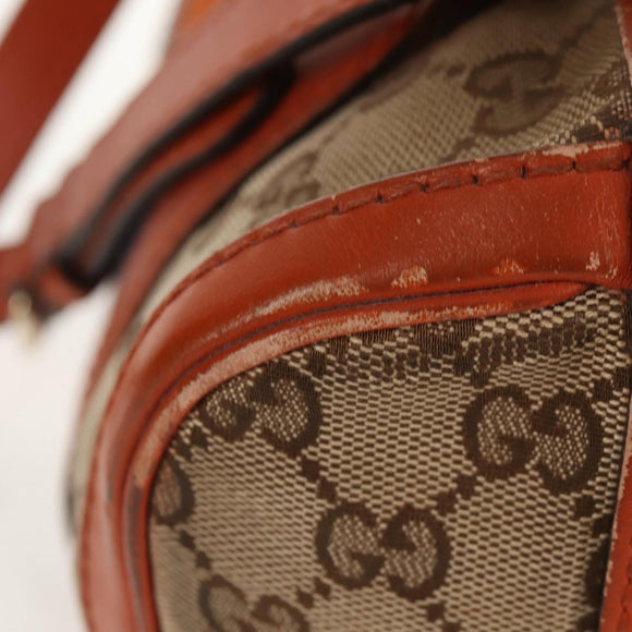 GUCCI GG Canvas Sherry Line Hand Bag 2way Beige Gold 269876 Auth BA8760