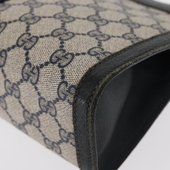 GUCCI GG Supreme Sherry Line Clutch Bag PVC Red Navy 84 014 2125 28 Auth BA8773