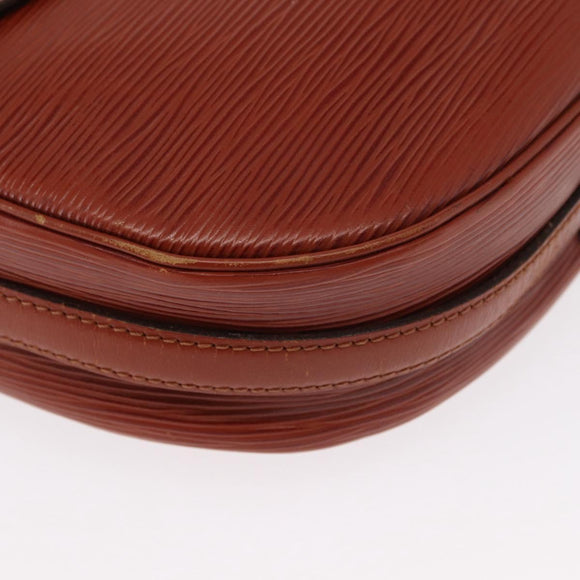 LOUIS VUITTON Epi Jeune FilleMM Shoulder Bag Brown M52153 LV Auth BA8776