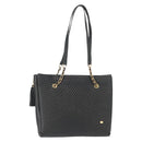 BALLY Chain Shoulder Bag Leather Navy Gold Auth BA8777-1