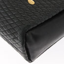 BALLY Chain Shoulder Bag Leather Navy Gold Auth BA8777-16