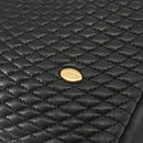 BALLY Chain Shoulder Bag Leather Navy Gold Auth BA8777-17