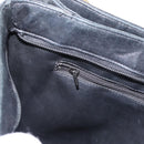 BALLY Chain Shoulder Bag Leather Navy Gold Auth BA8777-21